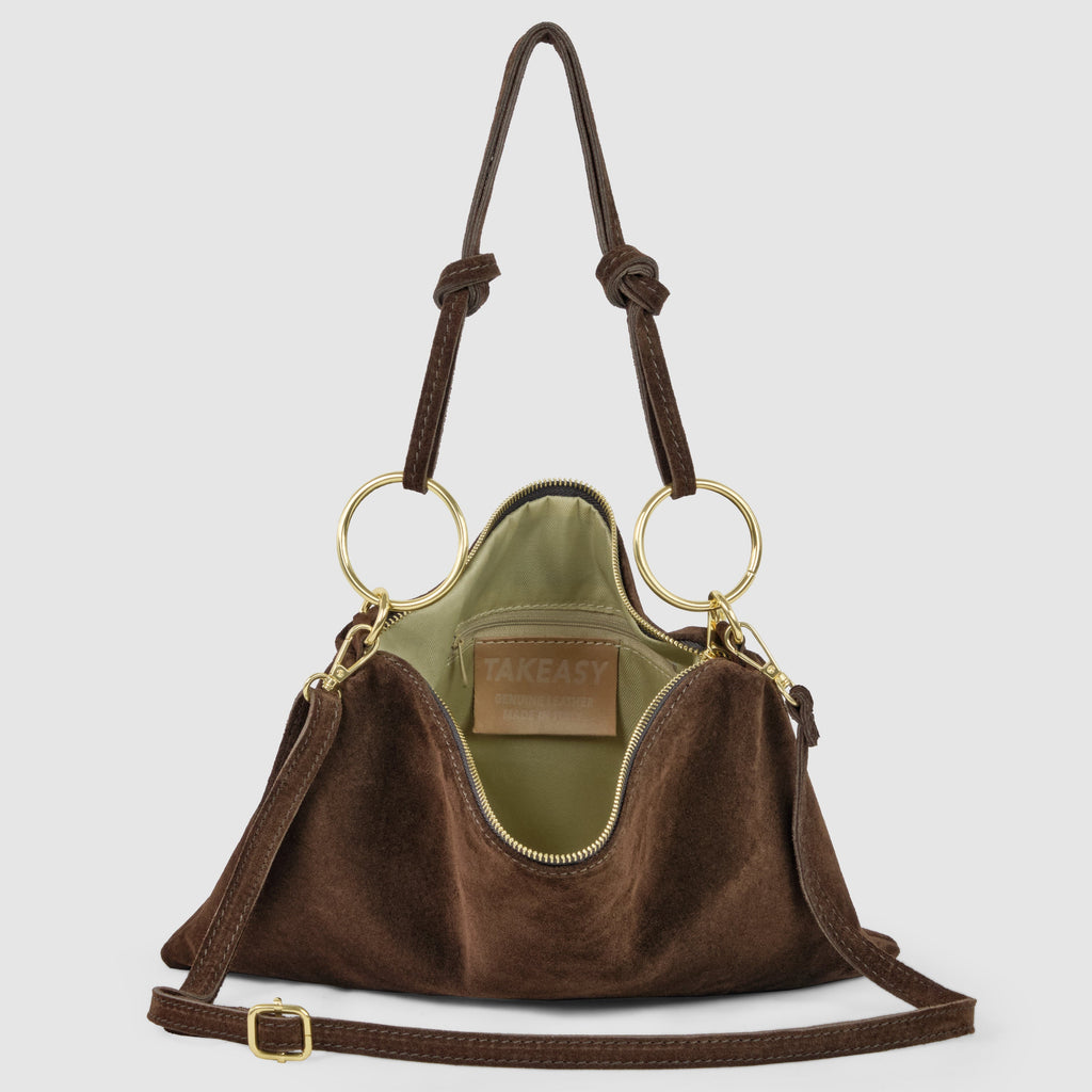Italian Genuine Suede Shoulder Bag 171551