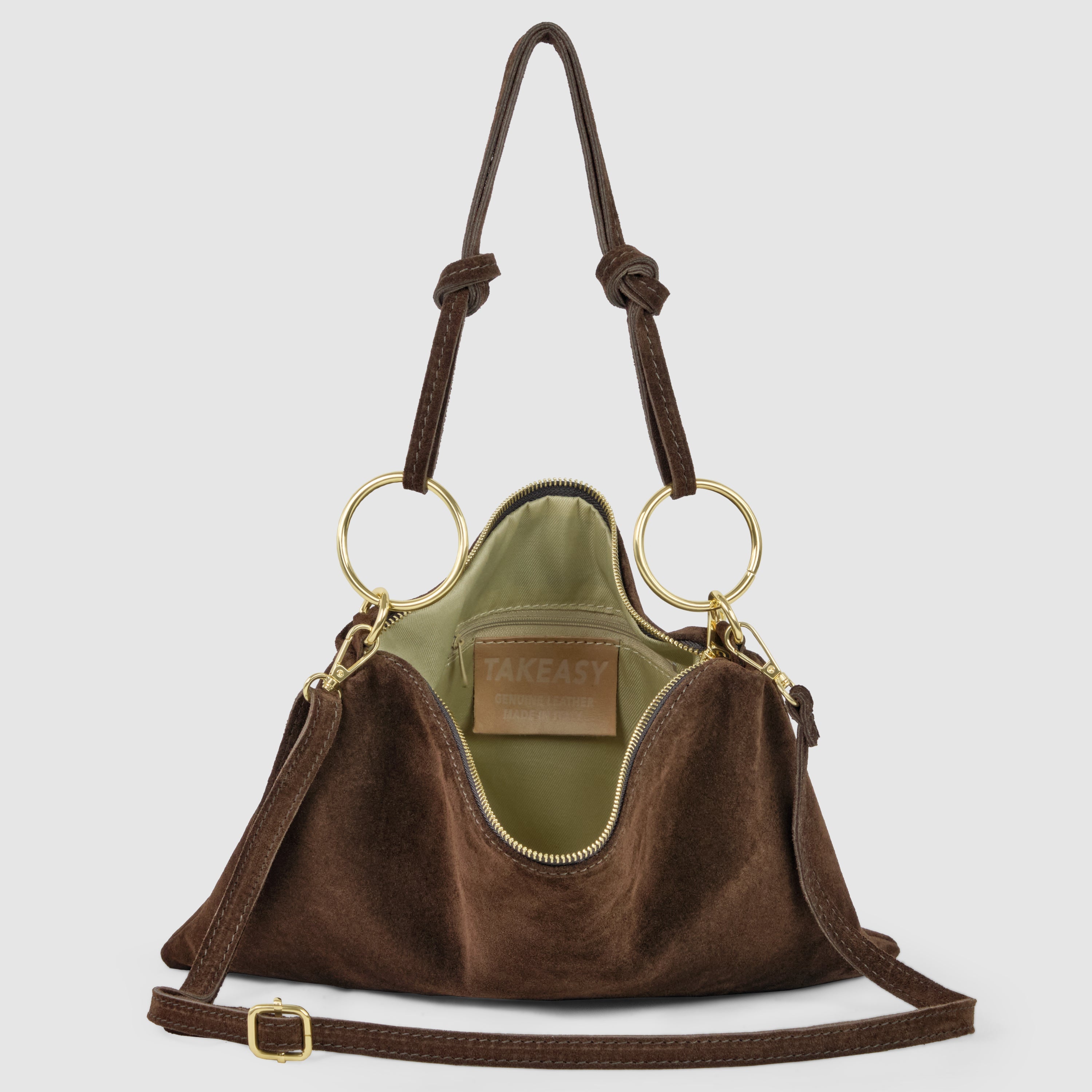 Italian Genuine Suede Shoulder Bag 171551