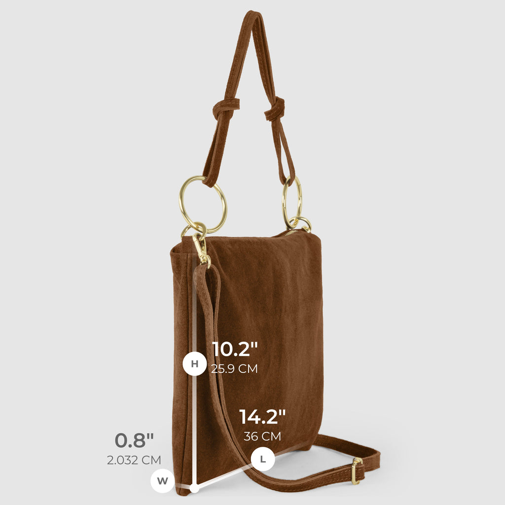 Italian Genuine Suede Shoulder Bag 171551