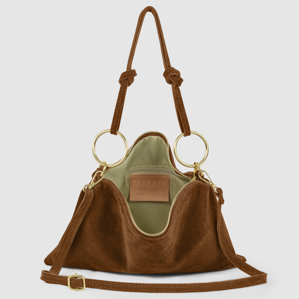 Italian Genuine Suede Shoulder Bag 171551
