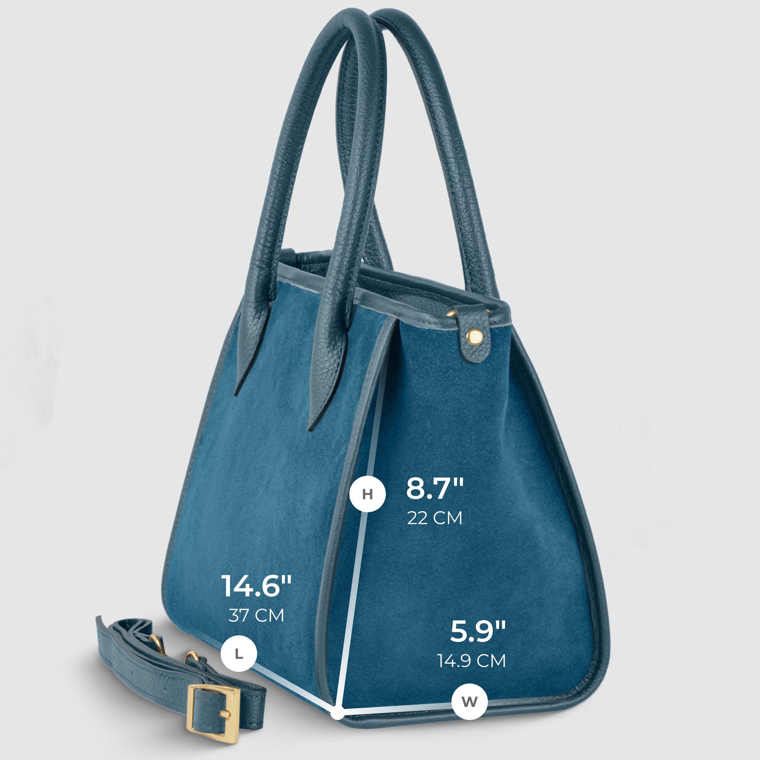 Italian Genuine Suede Top-Handle Bag 292711