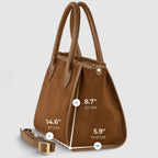 Italian Genuine Suede Top-Handle Bag 292711
