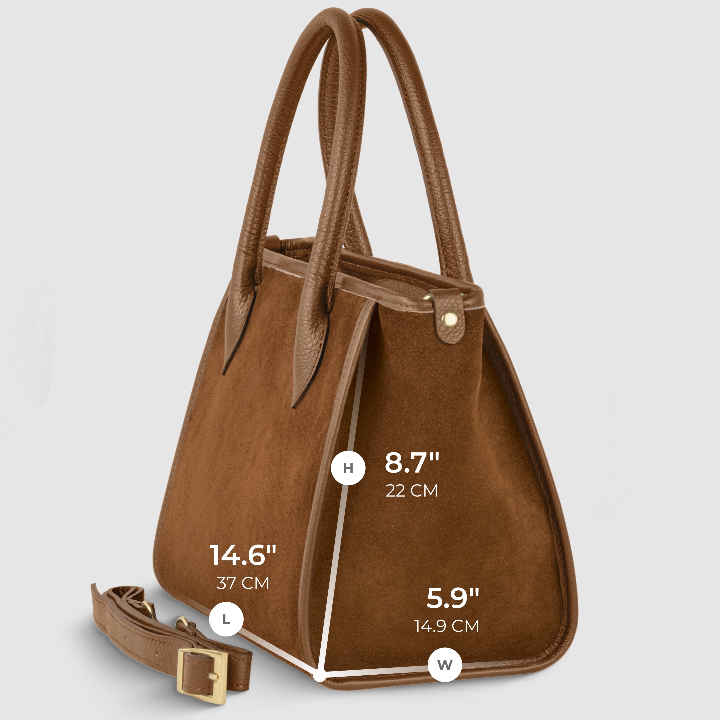 Italian Genuine Suede Top-Handle Bag 292711