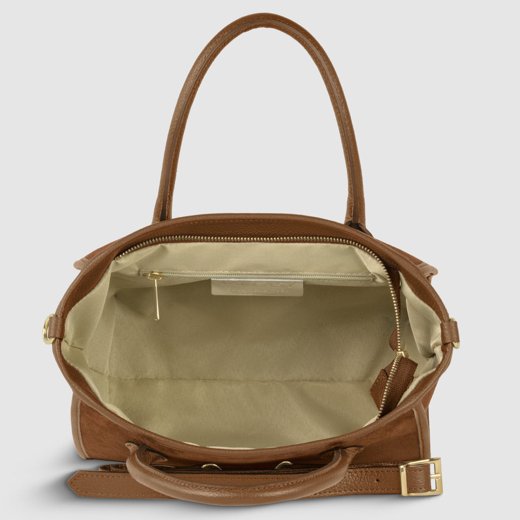 Italian Genuine Suede Top-Handle Bag 292711