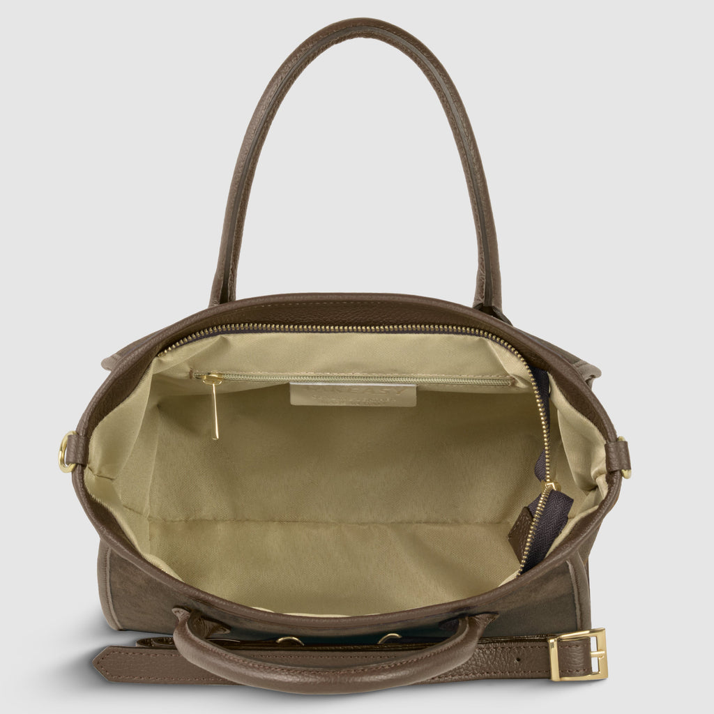 Italian Genuine Suede Top-Handle Bag 292711