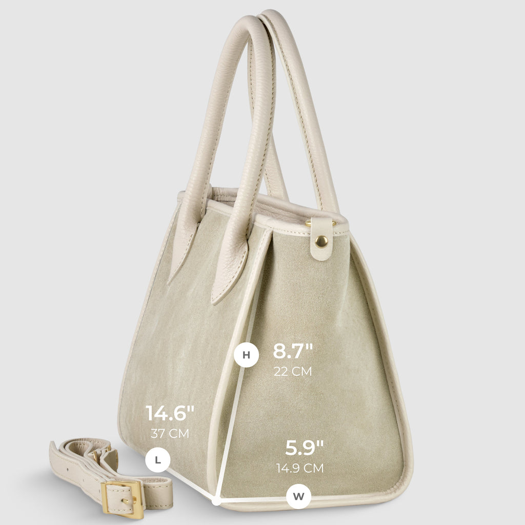 Italian Genuine Suede Top-Handle Bag 292711