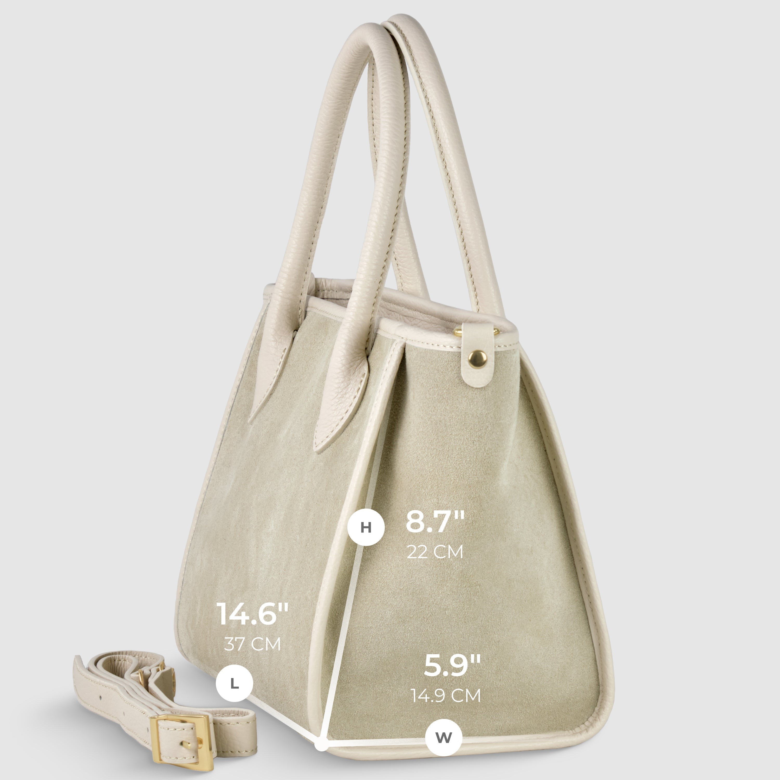 Italian Genuine Suede Top-Handle Bag 292711