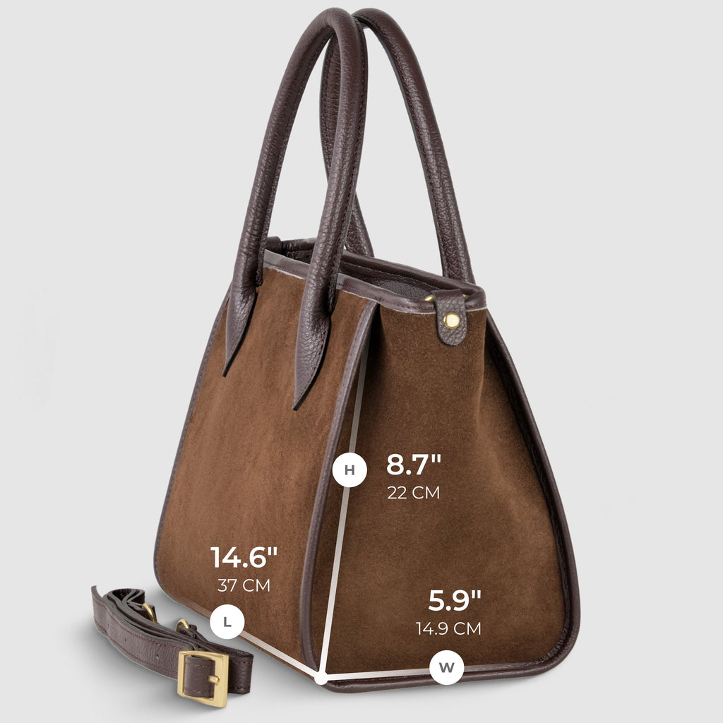 Italian Genuine Suede Top-Handle Bag 292711