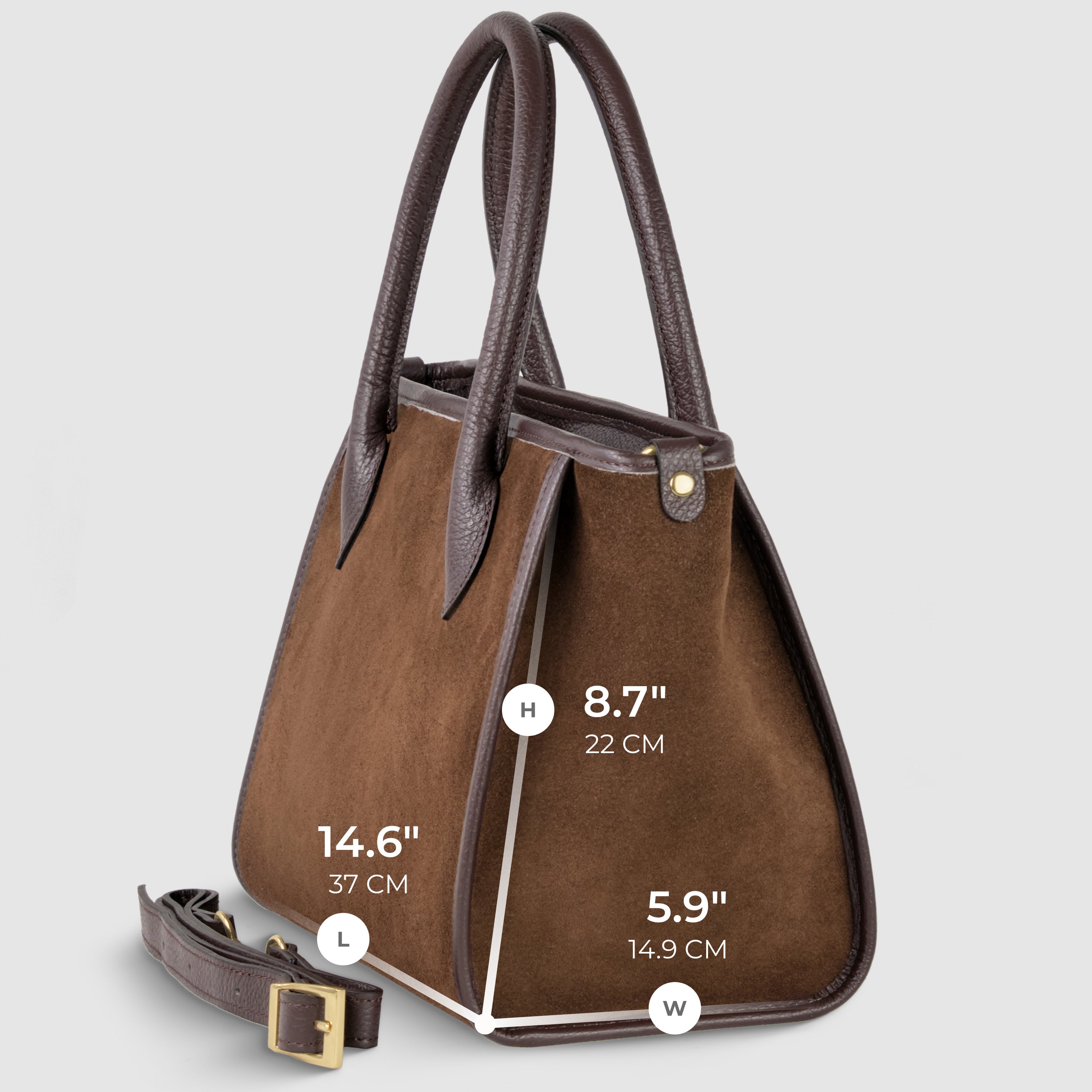 Italian Genuine Suede Top-Handle Bag 292711