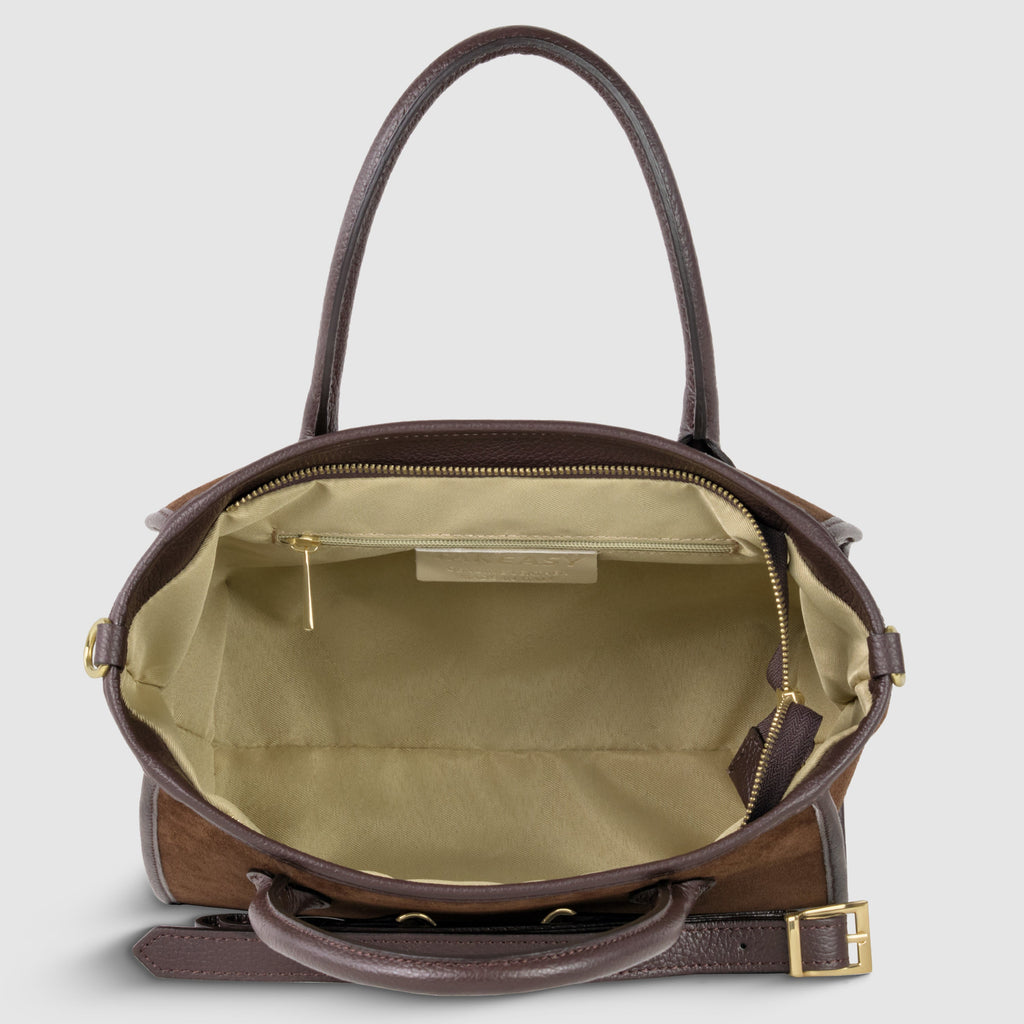 Italian Genuine Suede Top-Handle Bag 292711