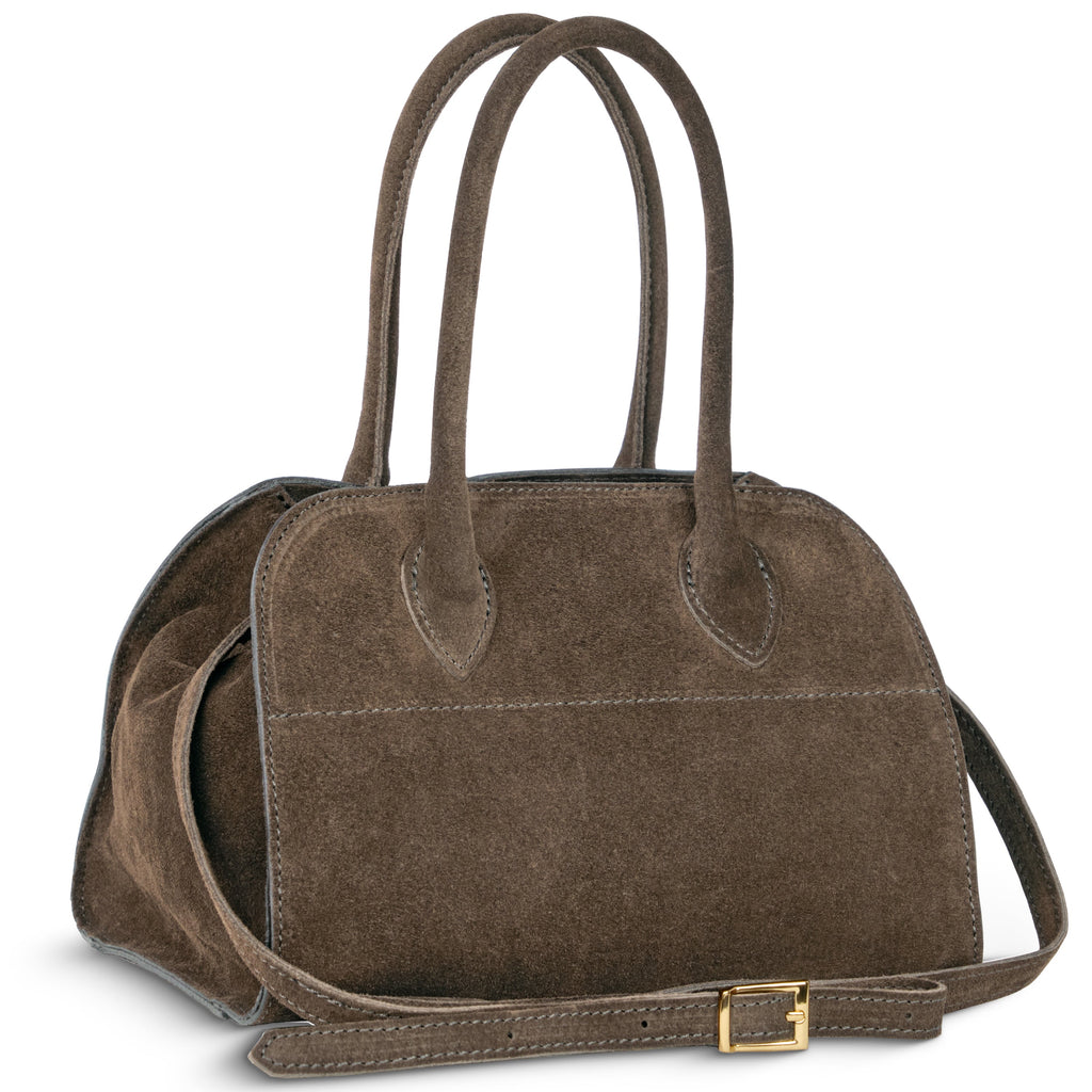 Italian Genuine Suede Top-Handle Bag | Novara