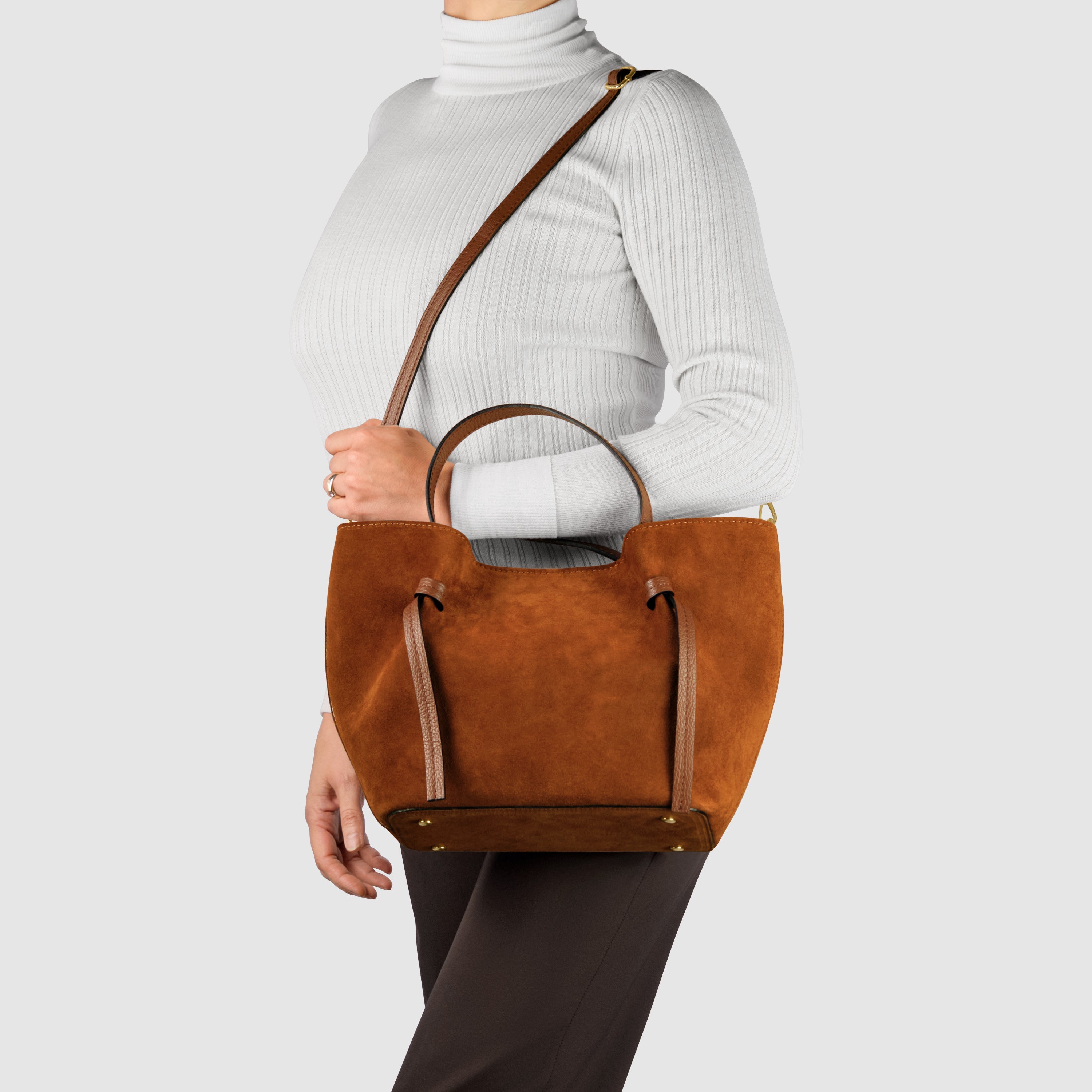 Italian Genuine Suede Tote Bag 292730