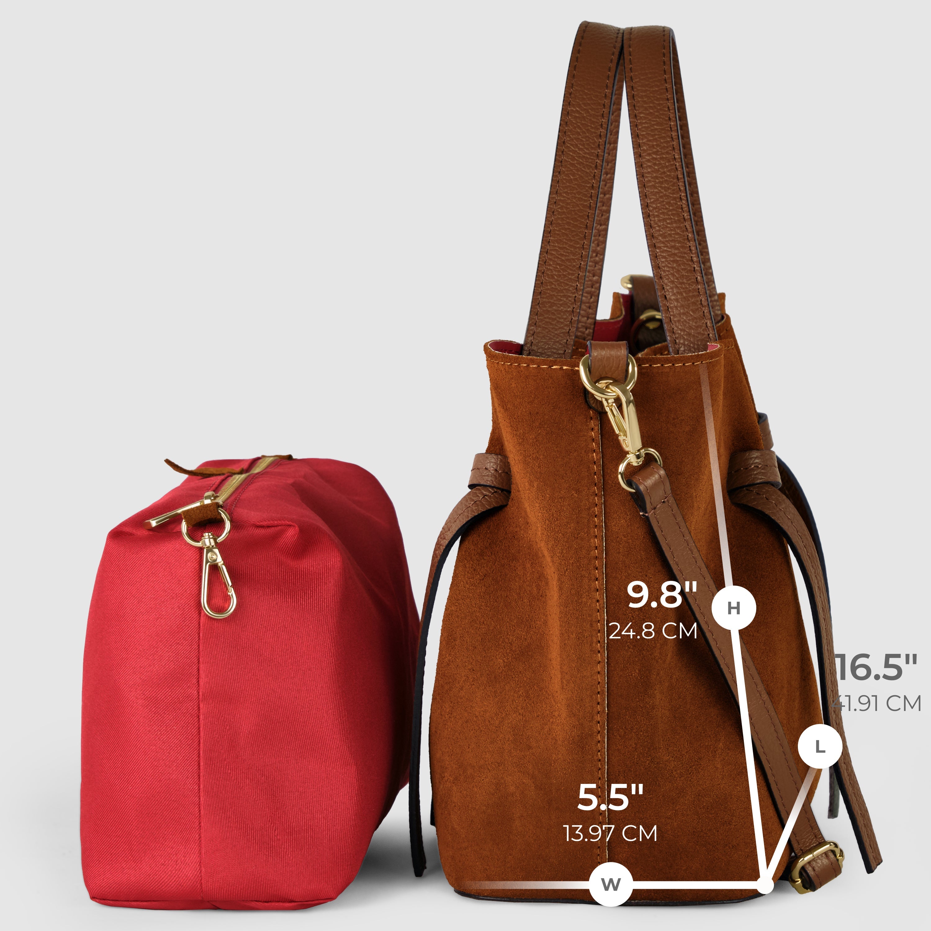 Italian Genuine Suede Tote Bag 292730