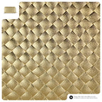 Italian Genuine Woven-Embossed Metallic Suede Wallet | Trento