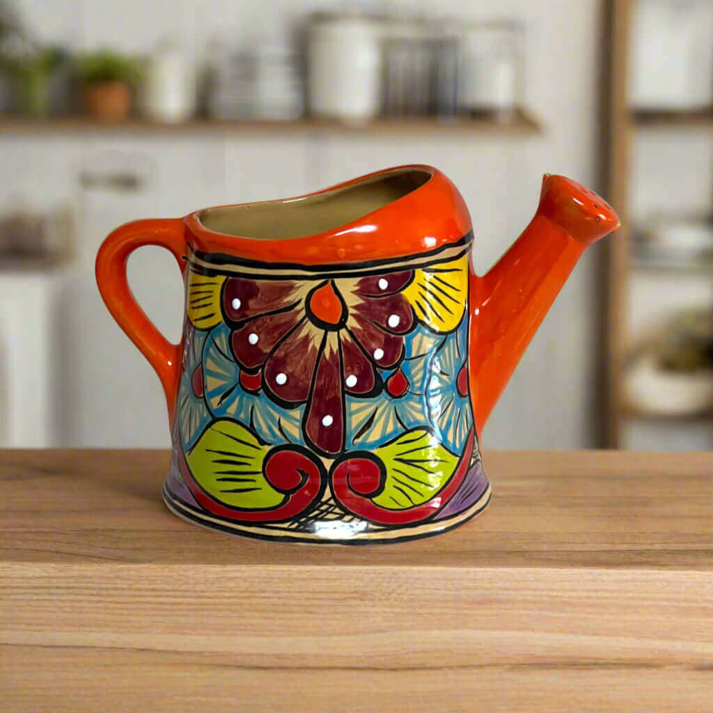 Talavera Watering Can Planter | Hand - Painted Mexican Pottery - Che Cose Belle
