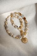 Talisman Coin Agate Necklace - Che Cose Belle