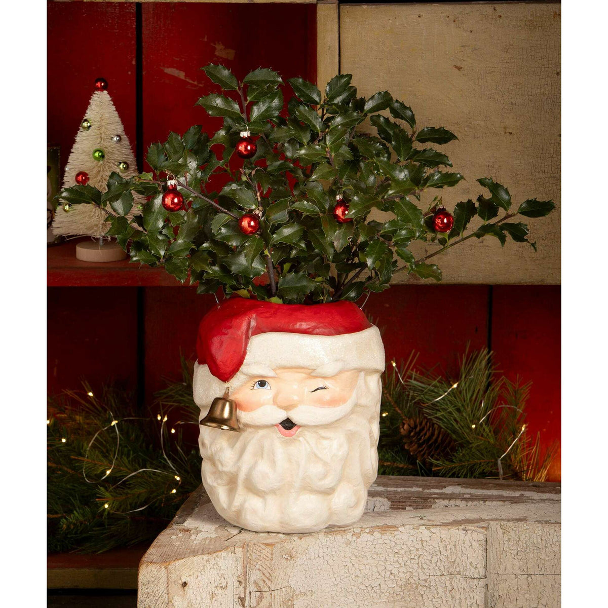 Tall Santa Bucket | Bethany Lowe | Christmas Decor - Che Cose Belle