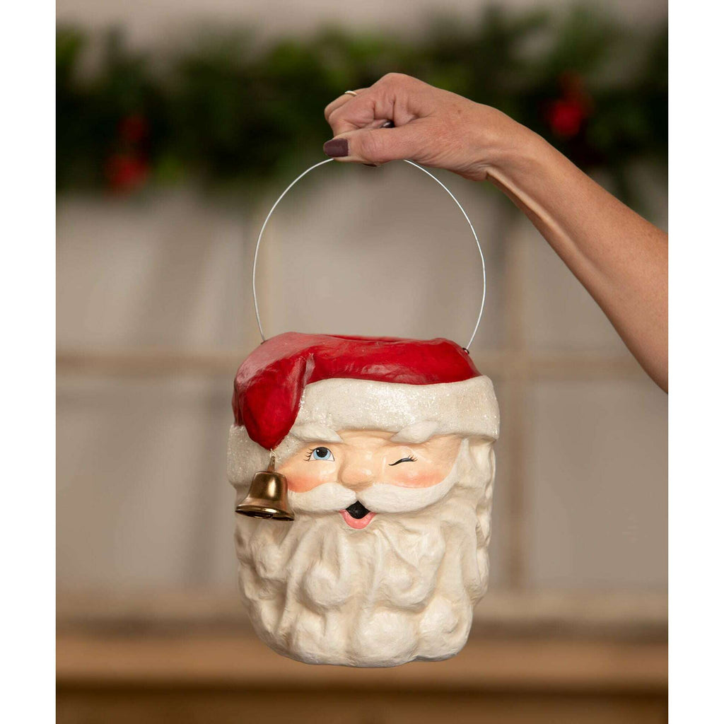 Tall Santa Bucket | Bethany Lowe | Christmas Decor - Che Cose Belle