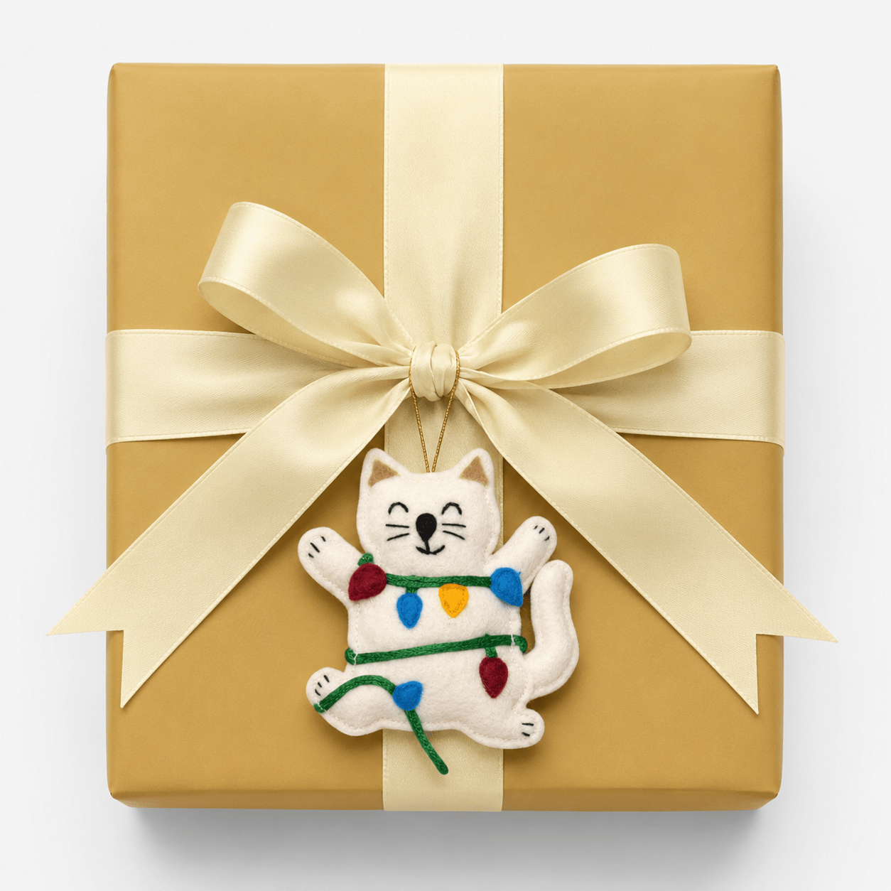 Tangled in Lights Cat Ornament - Che Cose Belle