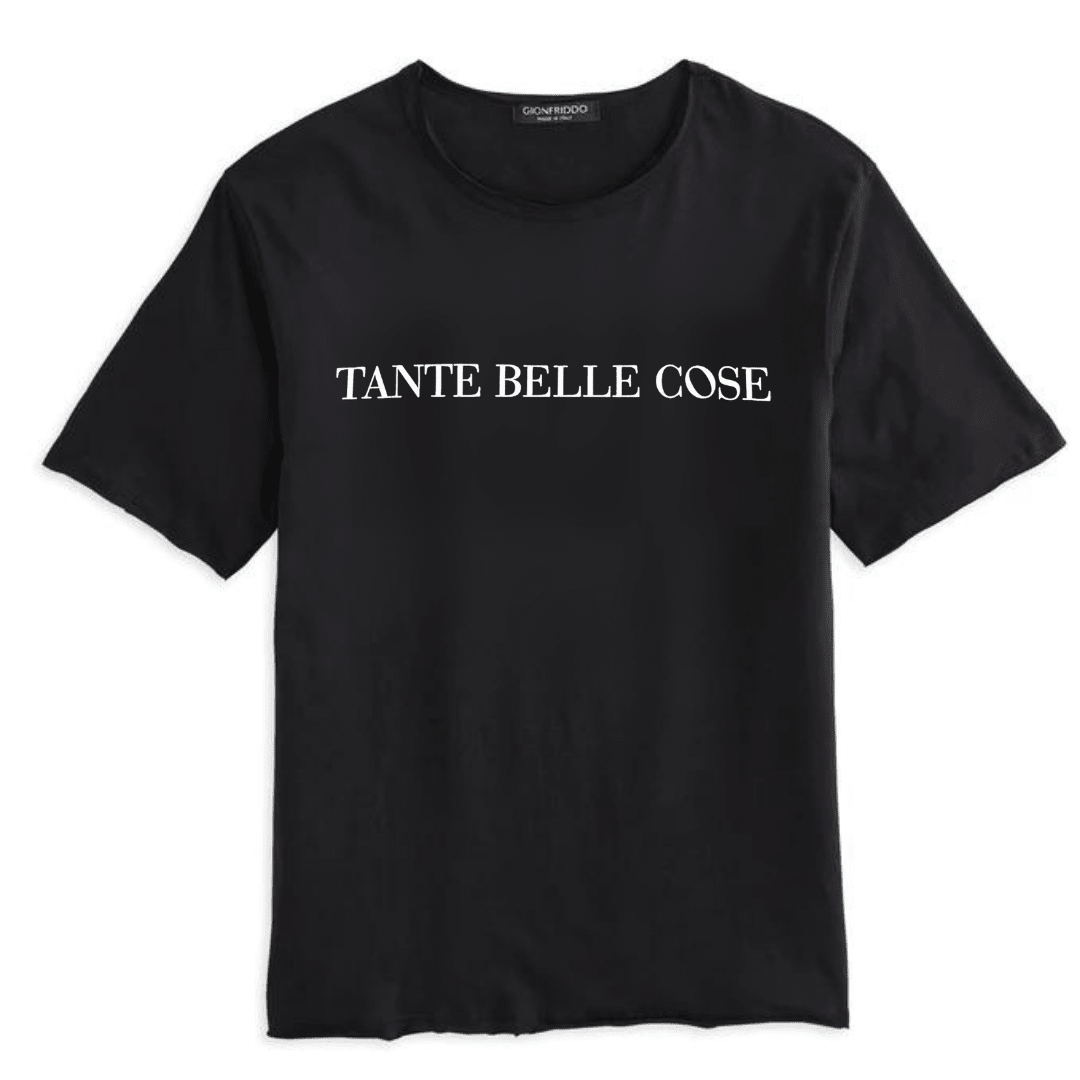 "Tante Belle Cose" Short Sleeve Roll Neck T - Che Cose Belle