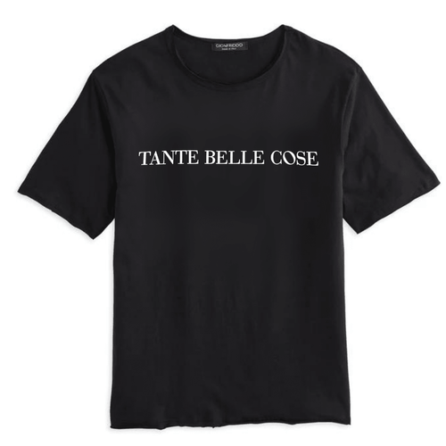 "Tante Belle Cose" Short Sleeve Roll Neck T - Che Cose Belle