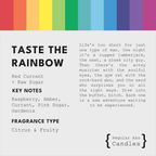 Taste the Rainbow, Red Currant + Pink Sugar 11oz Candle - Che Cose Belle