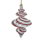 Peppermint Swirl Egyptian Glass Ornament