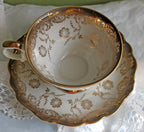 Tea Cup and Saucer by Paragon Made in England in Yellow, Gold, Pink - Che Cose Belle