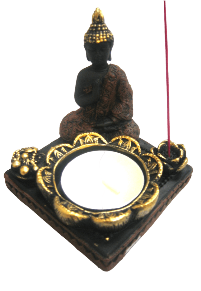 Tea Light and Incense Holder - Sitting Buddha - Che Cose Belle