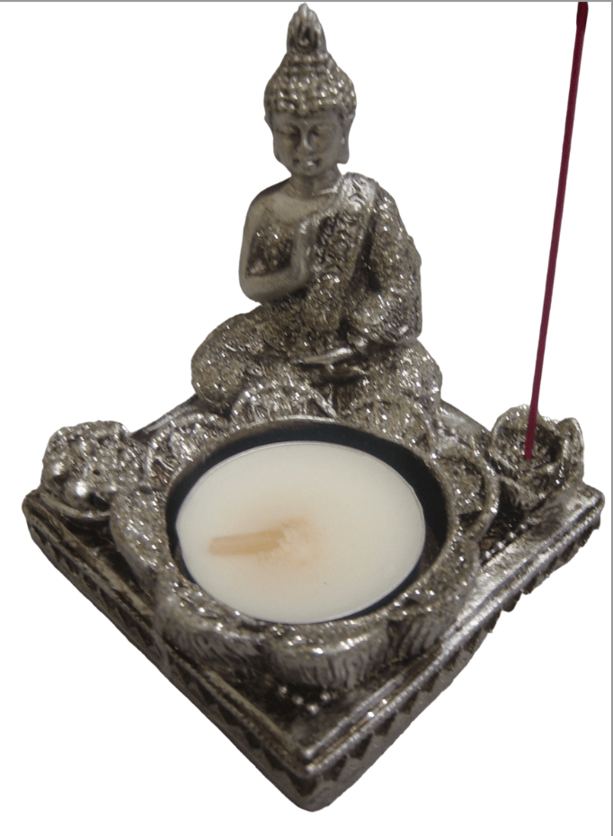 Tea Light and Incense Holder - Sitting Buddha - Che Cose Belle