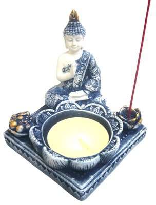 Tea Light and Incense Holder - Sitting Buddha - Che Cose Belle