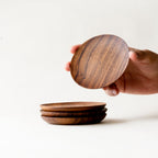 Teak Coasters - set of 4 - Che Cose Belle
