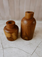 Teak Flower Vases - Che Cose Belle