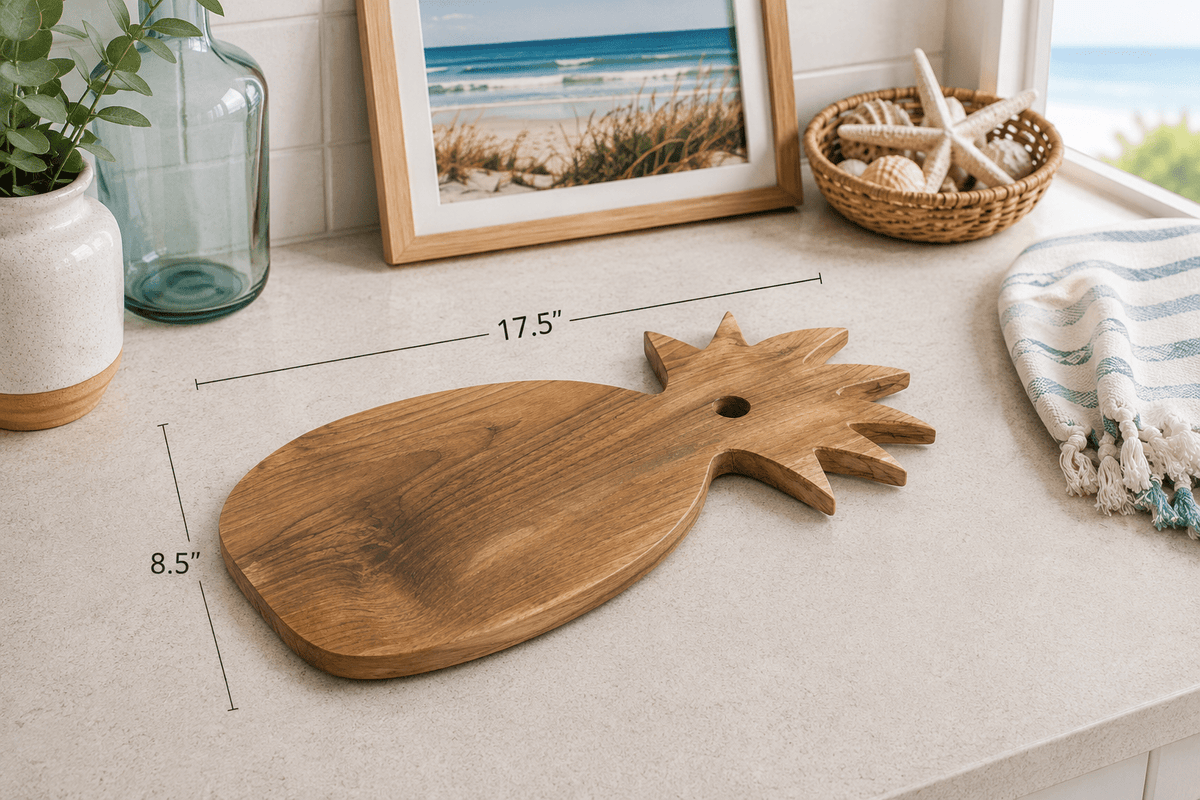 Teak Pineapple Cutting Board Large - Che Cose Belle
