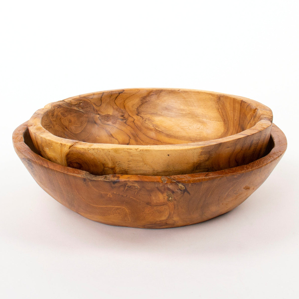 Teak Round Bowls Set of 2 - Che Cose Belle