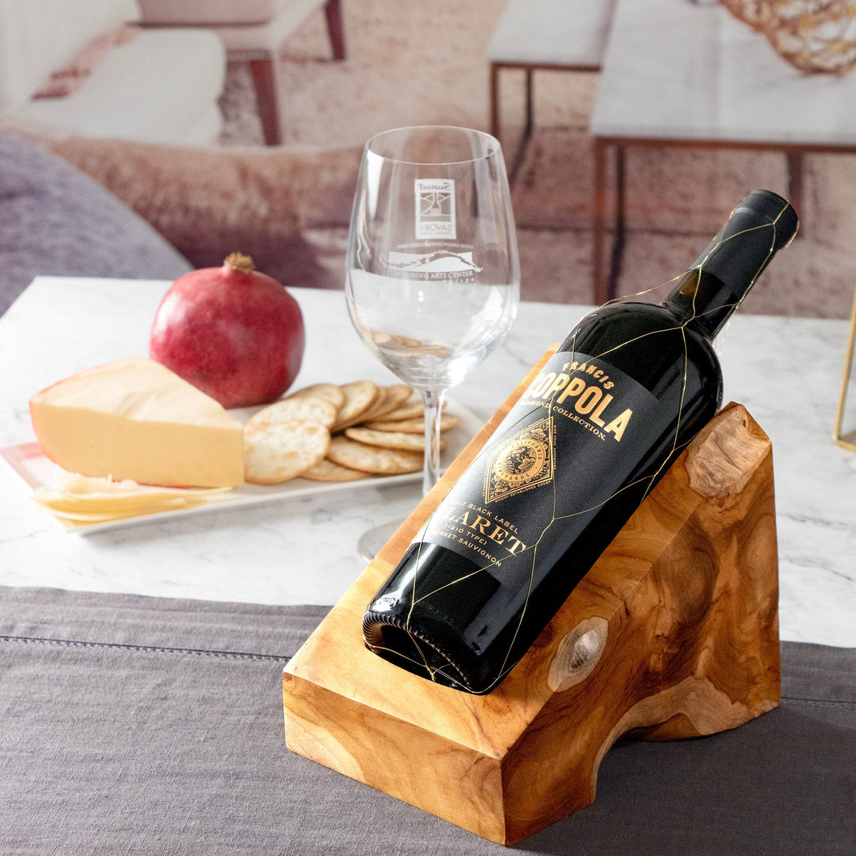Teakwood Wine Bottle Holder - Che Cose Belle