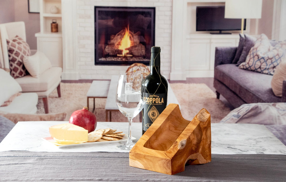 Teakwood Wine Bottle Holder - Che Cose Belle