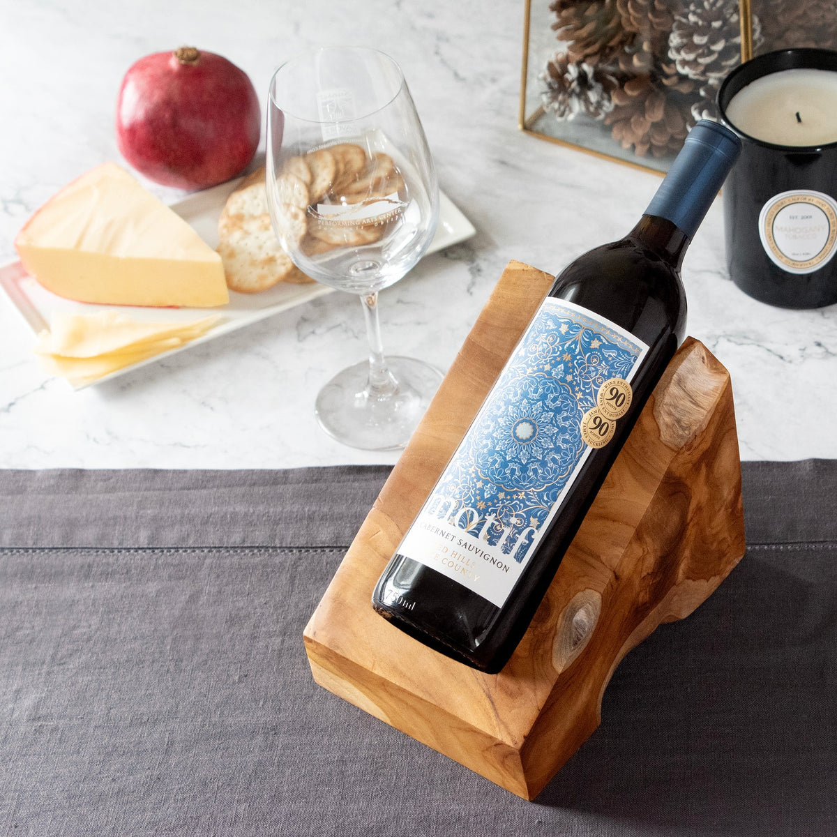 Teakwood Wine Bottle Holder - Che Cose Belle