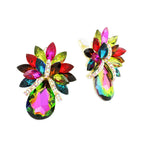 Teardrop Stone Accented Clip on Evening Earrings - Che Cose Belle