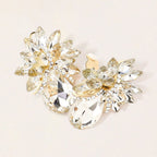 Teardrop Stone Accented Clip on Evening Earrings - Che Cose Belle