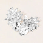 Teardrop Stone Accented Clip on Evening Earrings - Che Cose Belle
