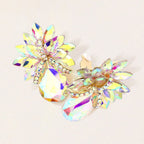 Teardrop Stone Accented Clip on Evening Earrings - Che Cose Belle