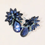 Teardrop Stone Accented Clip on Evening Earrings - Che Cose Belle