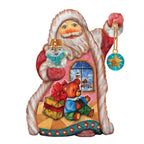 Teddy Santa Sculpted Hand-Painted Christmas Figurine by G. DeBrekht - Christmas Santa Snowman Decor - 661531 - Che Cose Belle