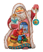 Teddy Santa Sculpted Hand-Painted Christmas Figurine by G. DeBrekht - Christmas Santa Snowman Decor - 661531 - Che Cose Belle