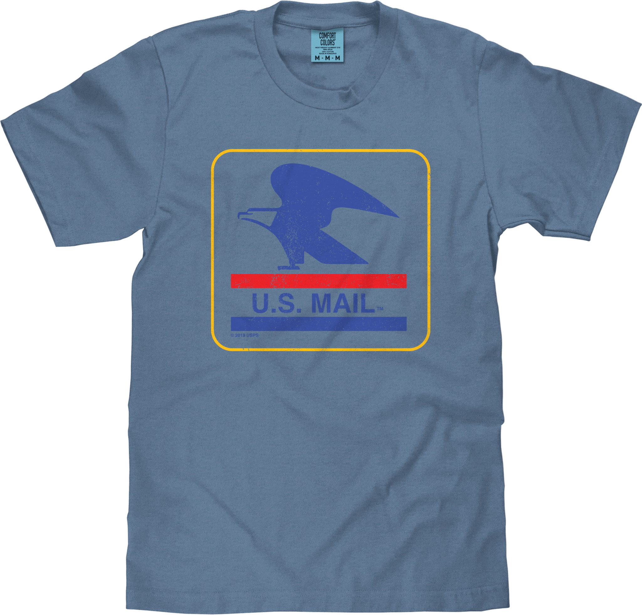 Tee Luv x Comfort Colors USPS U.S. Mail Eagle T-Shirt - Blue Jean - Che Cose Belle