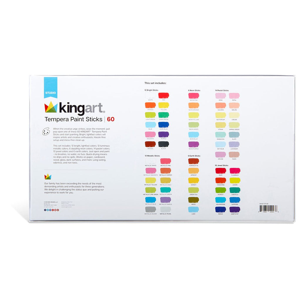 Tempera Paint Sticks, 60 Colors - Che Cose Belle