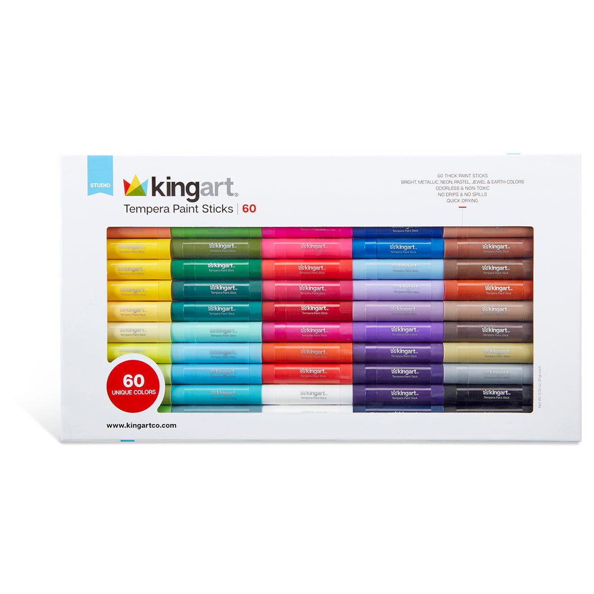 Tempera Paint Sticks, 60 Colors - Che Cose Belle