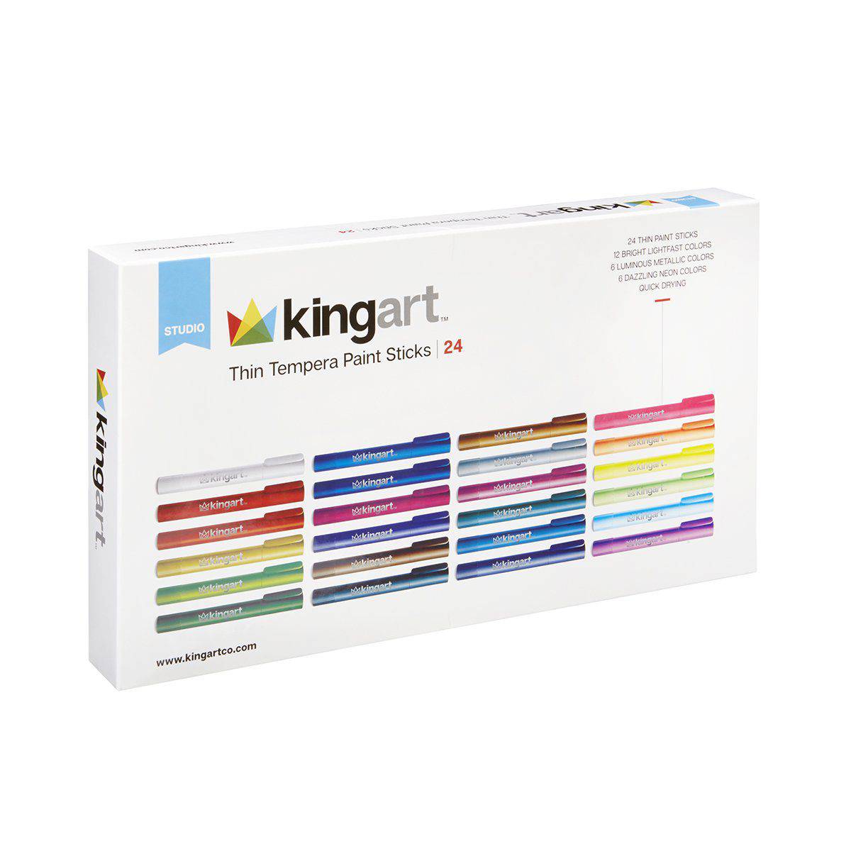 Tempera Paint Thin Sticks, 24 Colors - Che Cose Belle