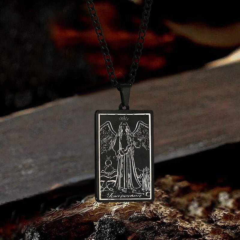 Temperance Major Arcana Tarot Stainless Steel Necklace - Che Cose Belle